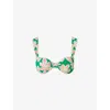 Malina Womens Green Lily Sirine Floral-print Underwired Bikini Top In Green Lily