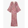 Malina Womens  Juliet Floral-print Satin Maxi Dre In Mini Rose