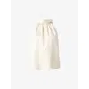 Malina Womens  Minea Halterneck Satin Top In Vanilla