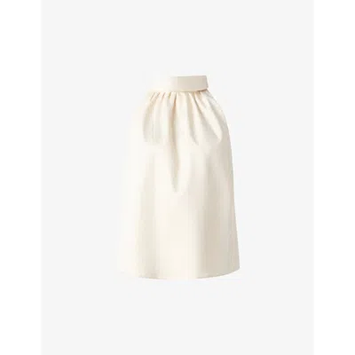 Malina Womens  Minea Halterneck Satin Top In Vanilla