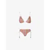 Malina Womens Multi Irma Fine-knit Bikini Top Xs