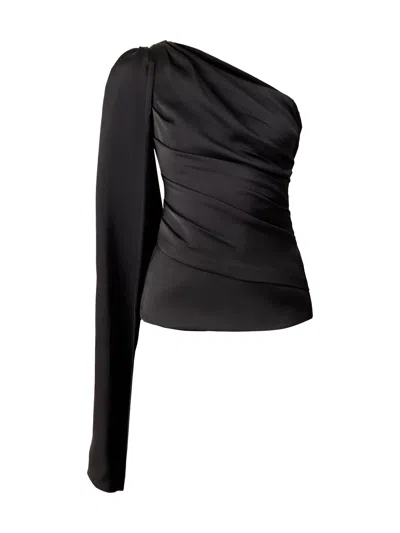 Malina Womens Nelly Draped One Shoulder Top In Black