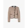 Malina Womens  Nylah Round-neck Wool-blend Jacket In Beige