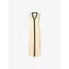 Malina Womens Vanilla Portia Button-front Knitted Midi Dress In Vanilla