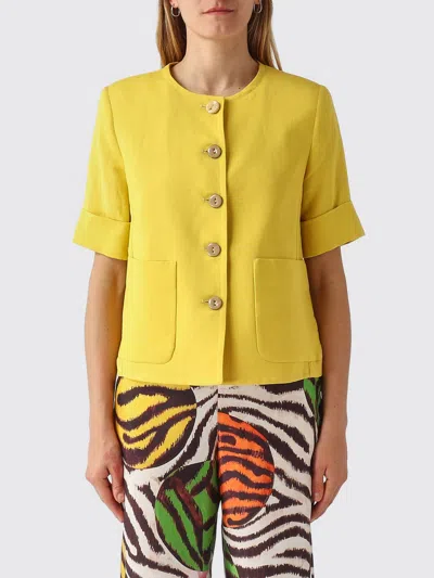 Maliparmi Linen Blend Jacket In Yellow