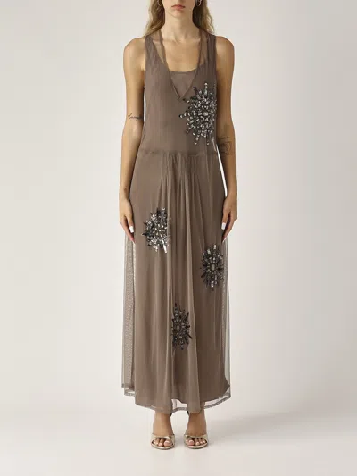 Maliparmi Abito Precious Flowers Dress In Blue