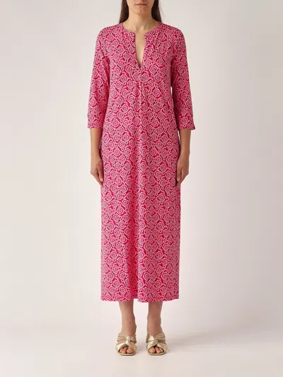 Maliparmi Abito Summer Coral Dress In Pink