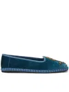 Maliparmi Embroidered Velvet Espadrilles In Green