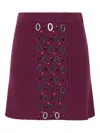 Maliparmi Bead-embellished Ribbed Skirt In Brown