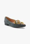 Maliparmi Beaded Ballerina In Grey/lime In Multi