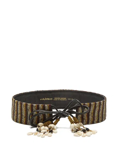 Maliparmi Beaded Belt In Brown