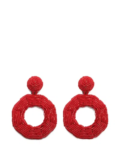 Maliparmi Beaded Earrings In Red