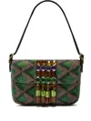 Maliparmi Beaded-embellishment Geometric-pattern Shoulder Bag In Green