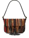 Maliparmi Beaded-embellishment Striped Shoulder Bag In Neutral