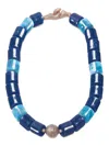 Maliparmi Beaded Necklace In Blue