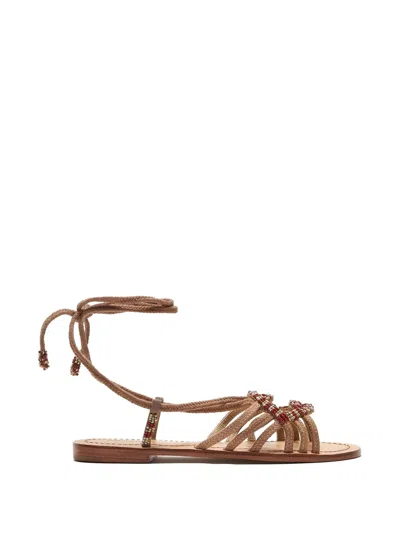 Maliparmi Beaded Sandals In Multi