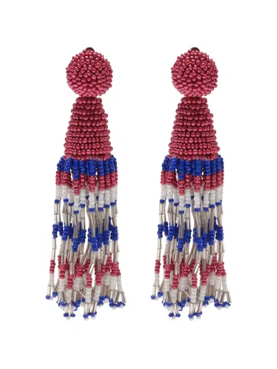 Maliparmi Beaded-embellisment Earrings In Red
