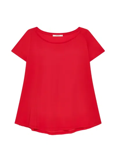 Maliparmi Boat-neck A-line T-shirt In Red