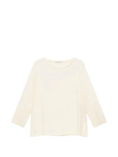 Maliparmi Boat-neck Long-sleeved T-shirt In White