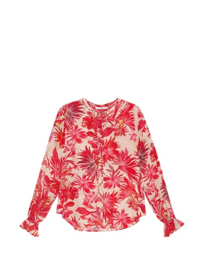 Maliparmi Botanical Jungle Floral Tie Shirt In Multi