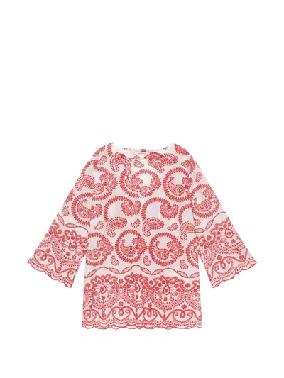 Maliparmi Broderie Shirt In Red