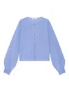 Maliparmi Button Balloon-sleeve Cardigan In Blue