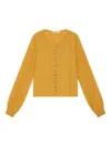 Maliparmi Button-detailed Balloon-sleeve Cardigan In Yellow