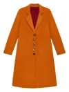 Maliparmi Button-detailed Coat In Orange