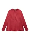 Maliparmi Button-front Long-sleeve Top In Red