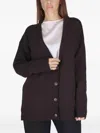 Maliparmi Button V-neck Cardigan In Brown