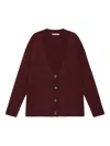 Maliparmi Button V-neck Cardigan In Burgundy
