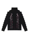 Maliparmi Cable-knit Embellished Sweater In Black