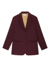 Maliparmi Cady Flap-pocket Blazer In Burgundy