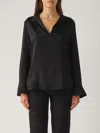 Maliparmi Camicia Silk Satin Shirt In Nero