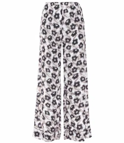 Maliparmi Camo Flower Wide Leg Pant In Black Multi In White