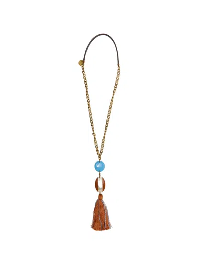 Maliparmi Chain Tassel-pendant Necklace In Brown