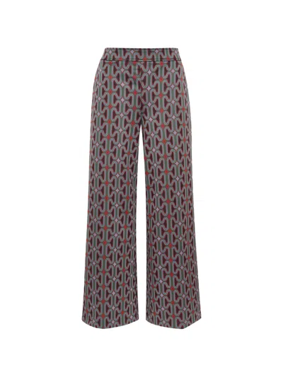 Maliparmi Chain-motif Flared Trousers In Multi