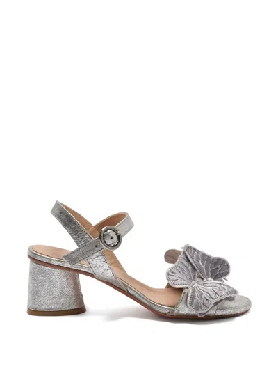 Maliparmi Chic Butterfly Sandals In Silver