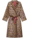 Maliparmi Leopard Print Belted Coat In Brown