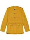 Maliparmi Belted Patch-pocket Military Coat In Yellow