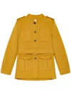 Maliparmi Belted Patch-pocket Military Coat In Yellow