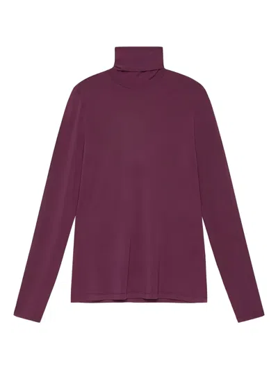 Maliparmi Colours Of The World Roll-neck Long-sleeve Top In Purple
