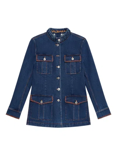 Maliparmi Contrast-stitching Denim Jacket In Blue