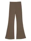 Maliparmi Contrast-stitching Trousers In Brown
