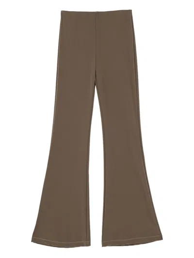 Maliparmi Contrast-stitching Trousers In Brown