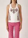 Maliparmi Precious Embroidery Tank Top In White