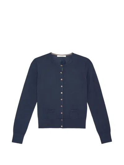 Maliparmi Crew-neck Cardigan In Blue