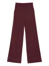 Maliparmi Cuffed-hem Zip-fastening Trousers In Red