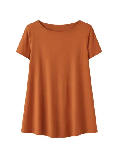 Maliparmi Curved-hem T-shirt In Orange