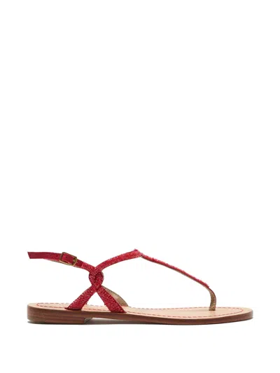 Maliparmi 컷 앤 비즈 샌들 In Red